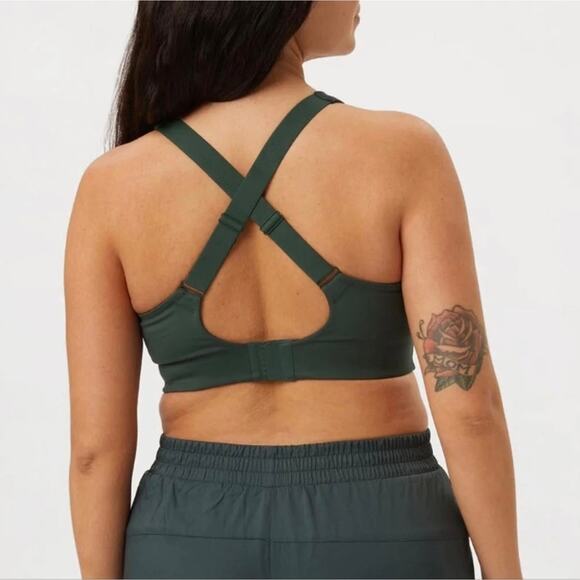 Girlfriend Collective Simone High Support Sports Bra Moss Green XL NWT - Picture 4 of 15